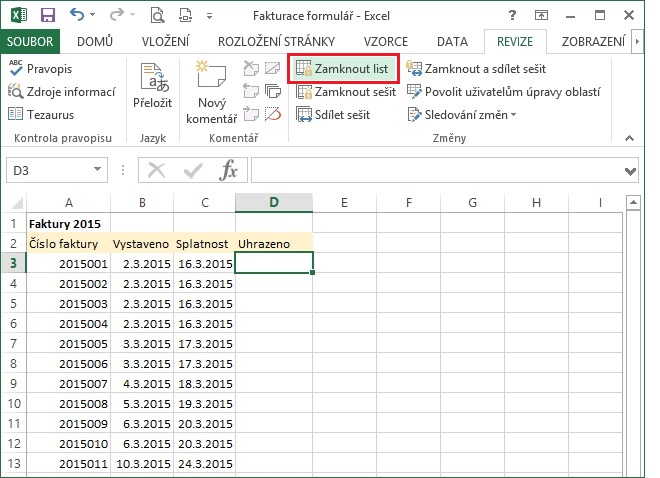 Jak odemknout upravy v Excelu?